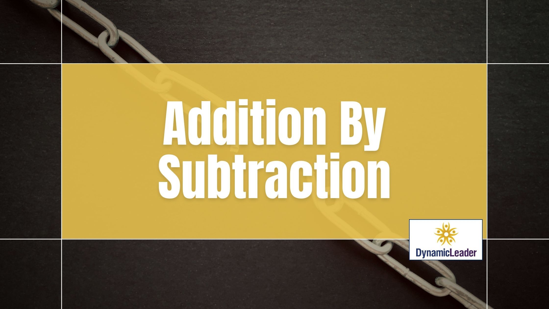 Addition By Subtraction — Wednesdays with Wayne note by Dr. Wayne Pernell