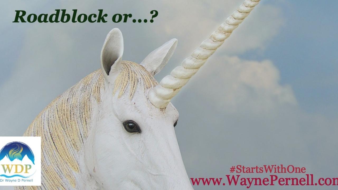 Roadblocks, Unicorns, and Your Thought Process — Wednesdays with Wayne note by Dr. Wayne Pernell